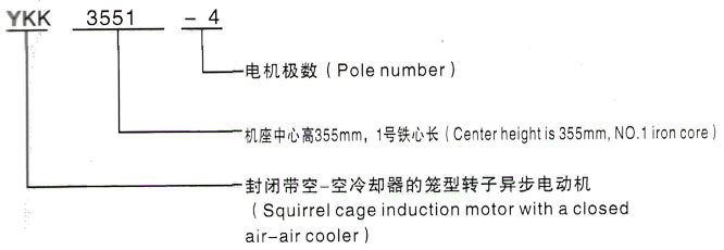 YKK系列(H355-1000)高压松江三相异步电机西安泰富西玛电机型号说明